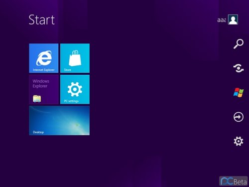 Обновлена боковая панель в Windows 8 Build 8158