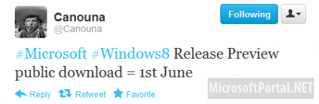 Windows 8 Release Preview выйдет 1 июня
