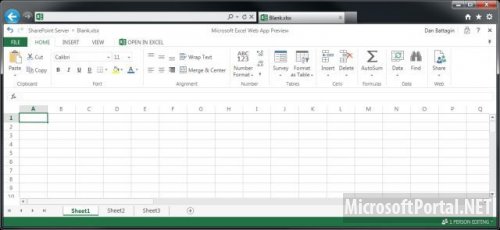 Новый Excel Web App в  Microsoft Office 2013