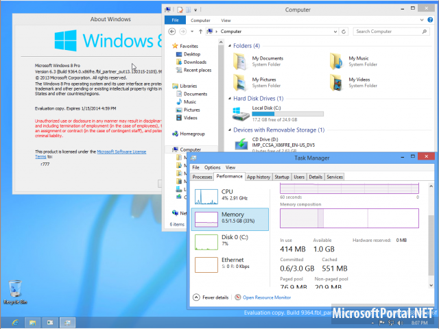 Windows Blue Build 9364 утекла в сеть