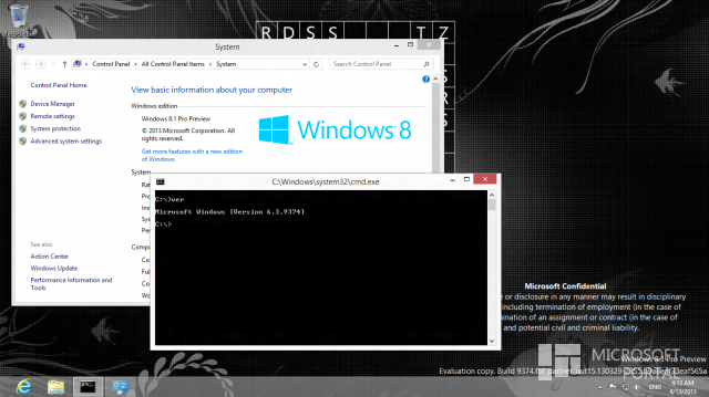 Ещё несколько скриншотов Windows Blue Build 9374