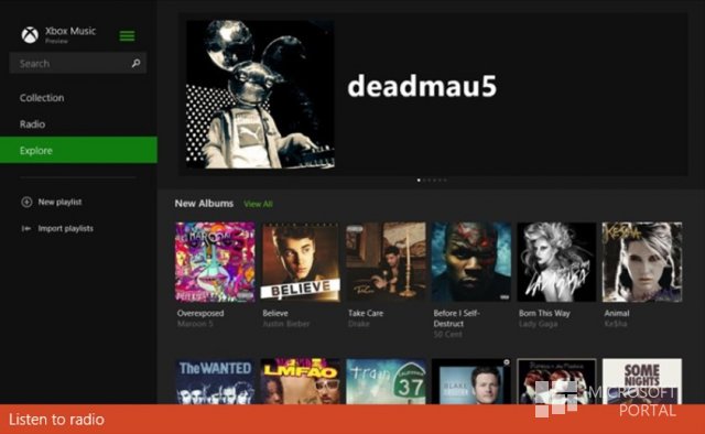Приложение Xbox Music получило новый интерфейс