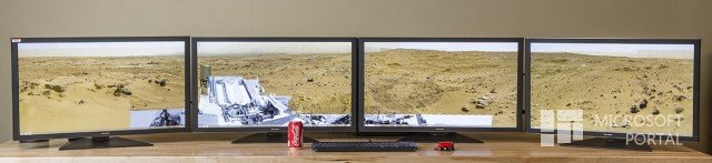 В Microsoft устанавливают четыре монитора для того, чтобы наслаждаться видом Марса
