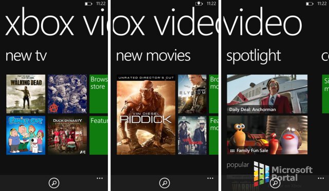 Xbox Music и Xbox Video — теперь отдельные приложения на WP