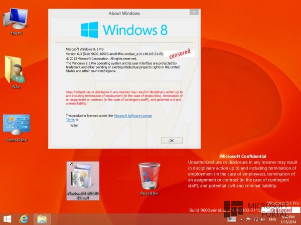 Первое обновление для Windows 8.1 Update 2014