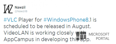 VLC player для Windows Phone в августе этого года