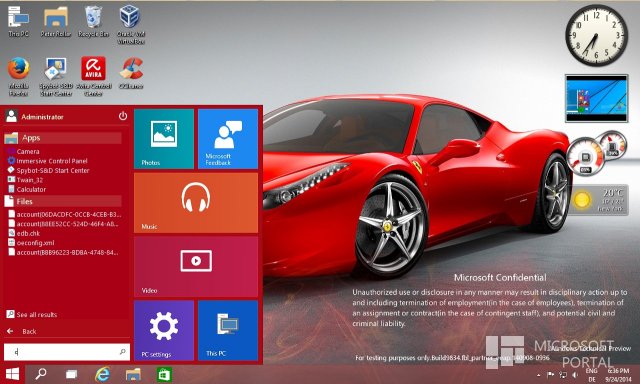 Windows9 Startmenu – реализация меню Пуск Windows 9 в ОС Windows 8