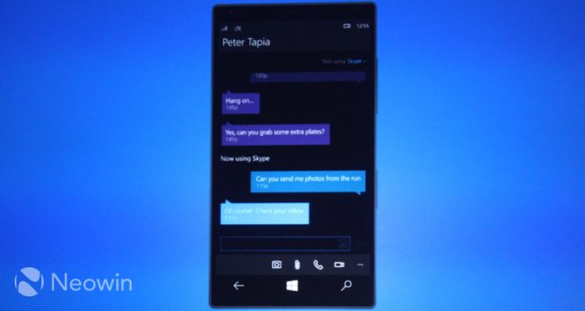 Более пристальный взгляд на новый Skype и приложение обмена сообщениями в Windows 10 для телефонов