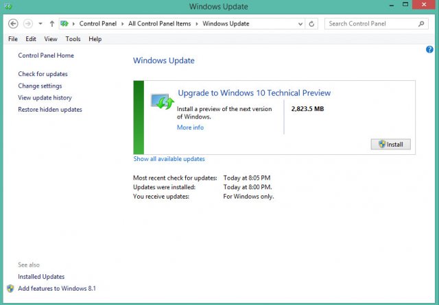 Обновление с Windows 7 и  Windows 8 на последнюю сборку Windows 10