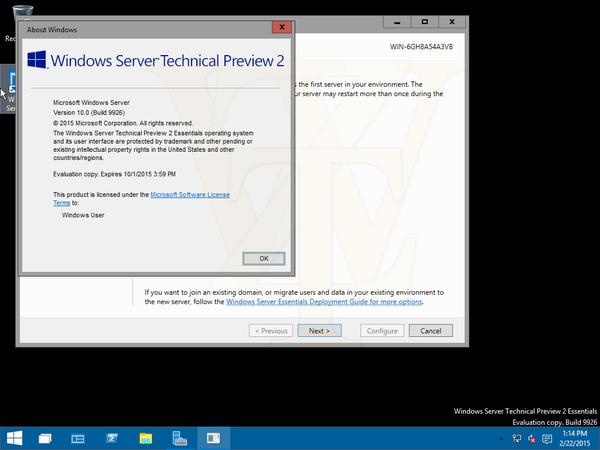 Windows Server vNext Build 9926 Technical Preview 2 [дополнено 1]