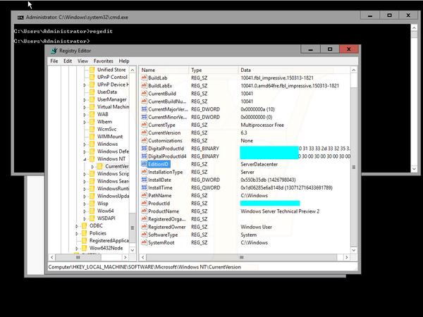 Скриншоты Windows Server 10 Technical Preview 2 Build 10041