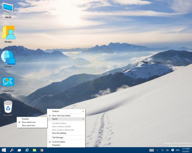 Ещё скриншоты сборки Windows 10 Pro TP Build 10022