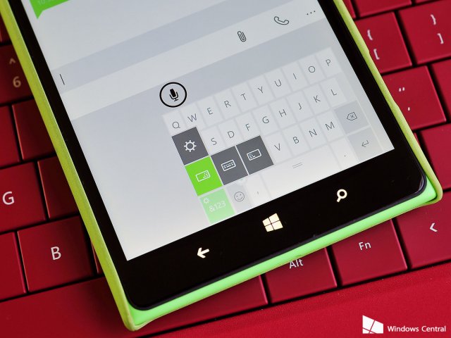 Windows 10 for Phones Build 10051: управление клавиатурой одной рукой на устройствах с большим дисплеем