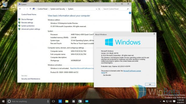 Windows 10 Technical Preview будет переименована