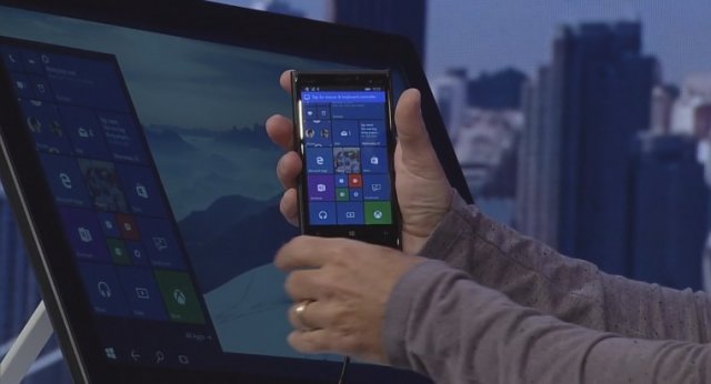 Режим Windows 10 mobile Continuum превращает смартфон в настольный ПК