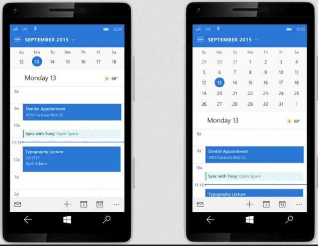 Microsoft рассказала новые подробности дизайна Windows 10 for Phones
