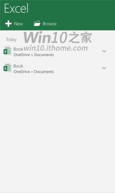 Скриншоты Windows 10 for Phones с новой мобильной версией Excel