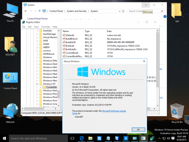 Рассмотрим сборку Windows 10 Build 10154 на ещё большем количестве её скриншотов