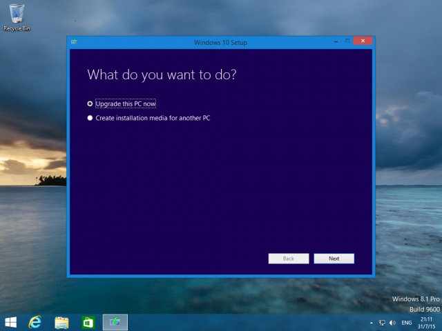 Как вручную обновиться до Windows 10