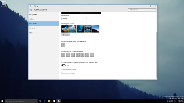 Скриншоты сборки Windows 10 Build 10547
