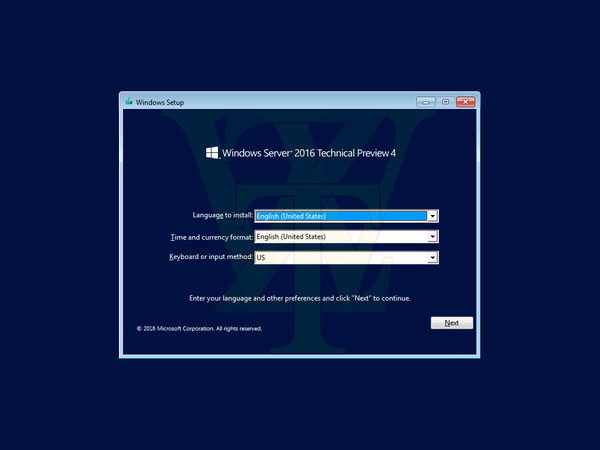 Скриншоты Windows Server 2016 Build 10565 Technical Preview 4