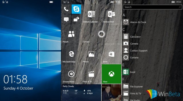Скриншоты новой сборки Windows 10 Mobile