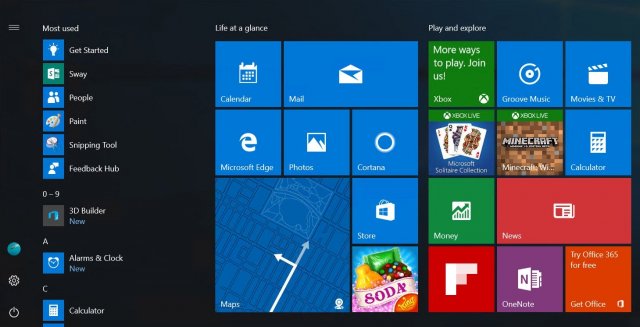 Microsoft готовится к выпуску нового меню Пуск для инсайдеров Windows 10 