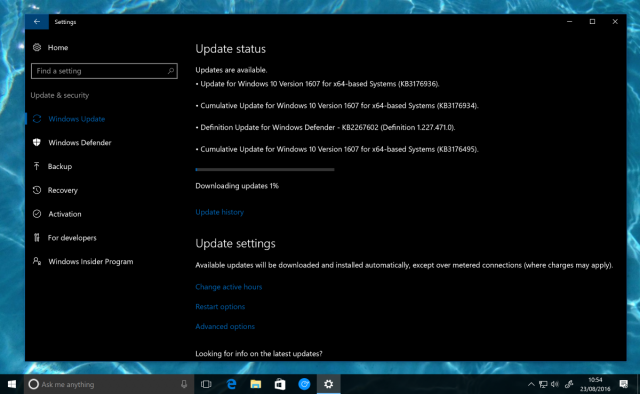 Microsoft выпустила накопительные обновления для Windows 10