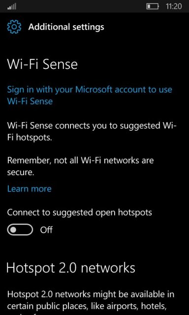 Следующая предварительная сборка  Windows 10 Mobile получит новую страницу настроек WI-FI