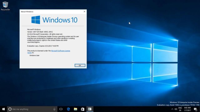В сеть утекла сборка Windows 10 Build 15002 (+ нововведения данной сборки)