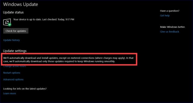 Windows 10 теперь будет автоматически загружать некоторые обновления через лимитные подключения (обновлено)