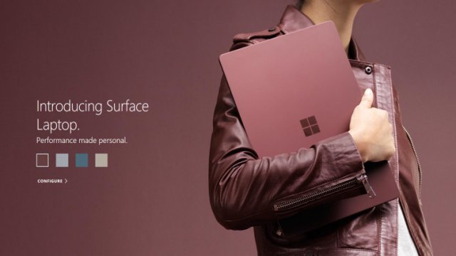 Цены для всех конфигураций Surface Laptop