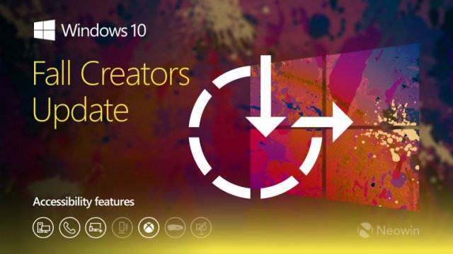 Windows 10 Fall Creators Update будет включать в себя улучшения для Windows Accessibility