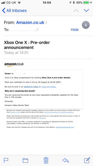 Microsoft подтвердила анонс предварительных заказов на Xbox One X в это воскресенье