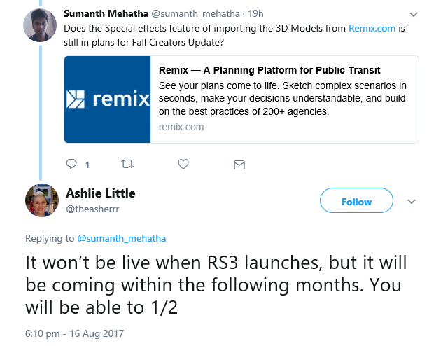 3D-функции Story Remix не будут доступны в обновлении Windows 10 Fall Creators Update