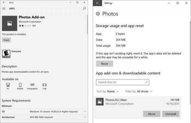 Некоторые пользователи Windows 10 получили приложение Photos Add-on