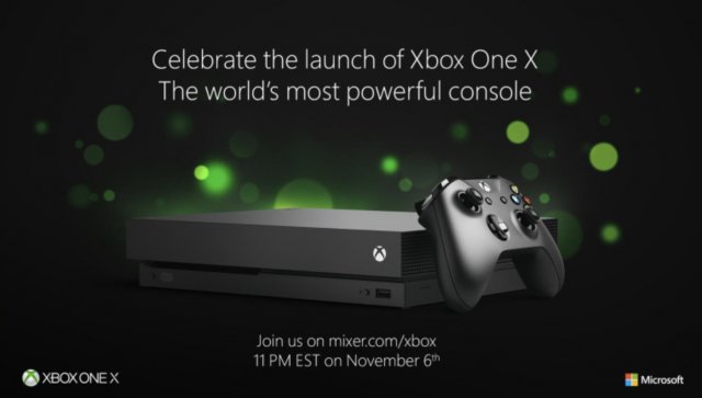 Microsoft будет праздновать релиз Xbox One X
