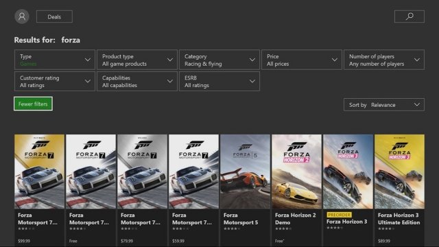 Инсайдеры Xbox теперь могут фильтровать Microsoft Store по цене, рейтингу и возможностям