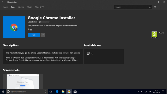 Microsoft удалила Google Chrome Installer из Microsoft Store