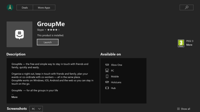 Приложение GroupMe теперь доступно на Xbox One