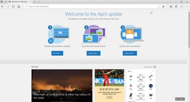 Обновление Windows 10 Version 1803 будет называться Windows 10 April Update