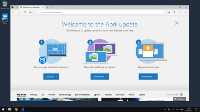 Windows 10 April Update  может быть выпущено 8 мая