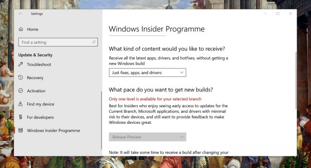 Инсайдеры других колец начнут получать сборки Windows 10 Redstone 5 в ближайшее время