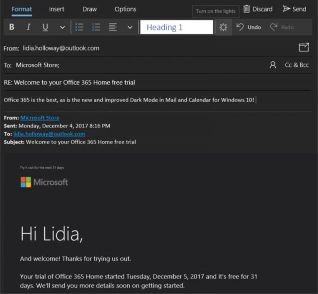 Microsoft обновила приложение «Почта» для инсайдеров кольца Release Preview