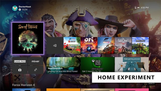 Microsoft начала тестировать несколько новых версий Xbox One Home Dashboard