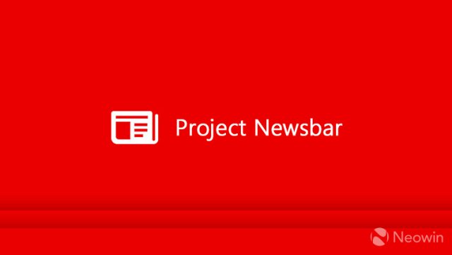 Приложение Project Newsbar появилось в Microsoft Store