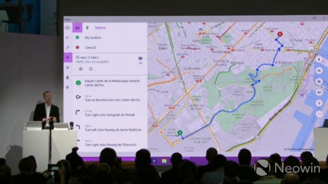 Microsoft показала новое приложение Bing Maps на MWC 2015