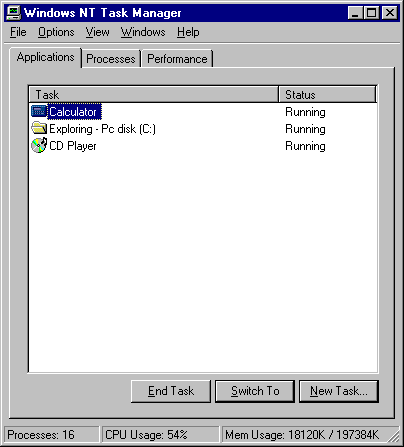Эволюция диспетчера задач от Windows 3.0. до Windows 8