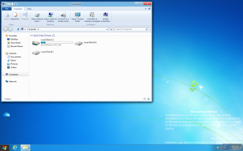Скриншоты Windows 8 Build 8130