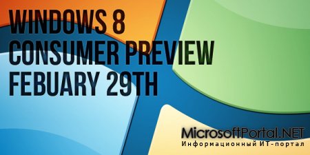 Windows 8 Consumer Preview – запуск состоится 29-го февраля на мобильной конференции